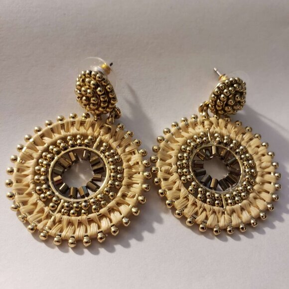 J. Crew Factory Rattan Earrings - Picture 2 of 4